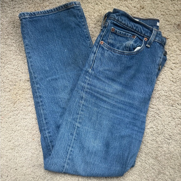 Levi’s Women’s Blue Ribcage Straight Ankle Jeans - Picture 1 of 3